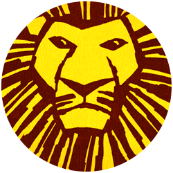 A Lion head in brown and yellow